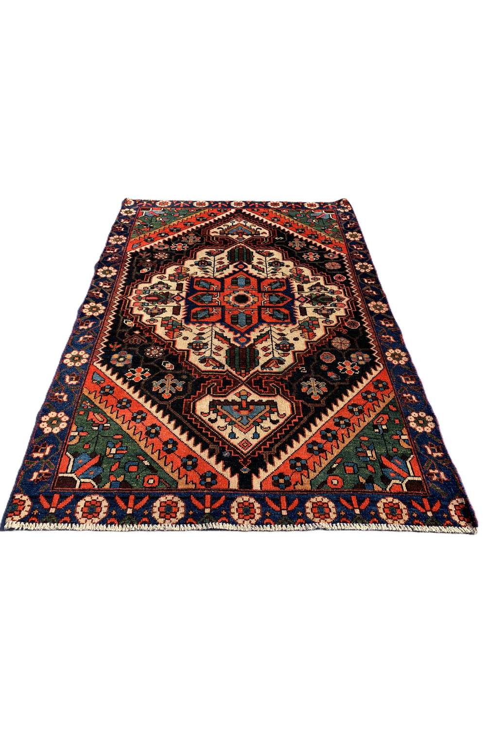 Amazing Hand Knotted Vintage Malayaar Wool Area Rug 5.0 x 3.6 Ft