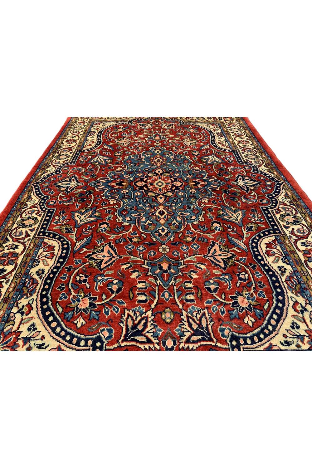 Amazing Hand Knotted Vintage Persian isfhaan Wool Area Rug 5.2 x 3.7 Ft