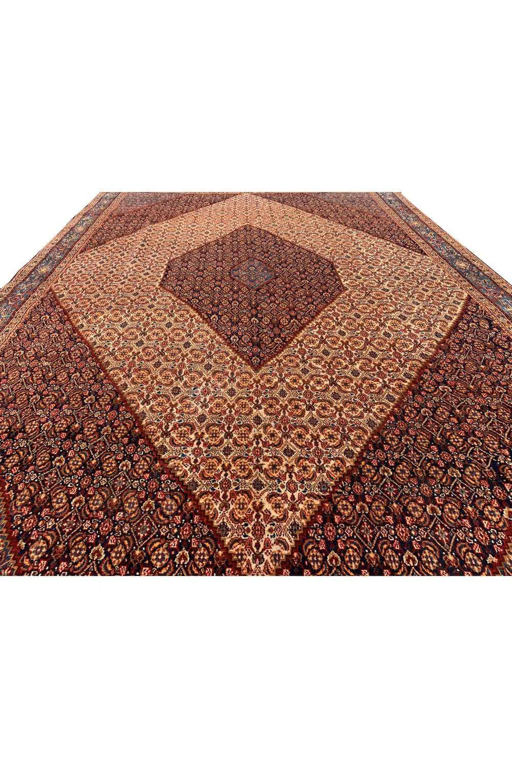 Amazing Hand Knotted Vintage  Bijour  Wool Area Rug 12.10 x 8.1 Ft