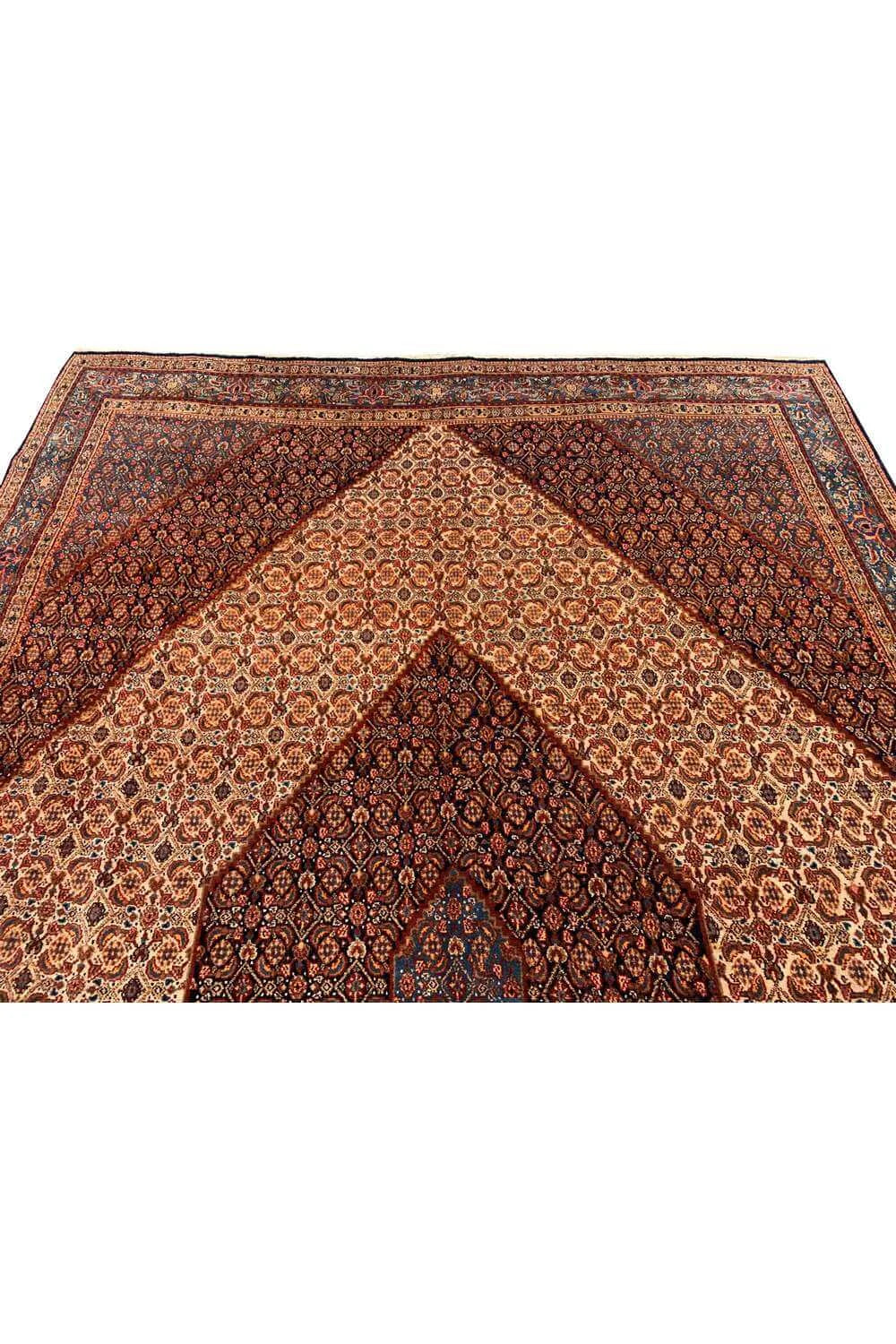 Amazing Hand Knotted Vintage  Bijour  Wool Area Rug 12.10 x 8.1 Ft