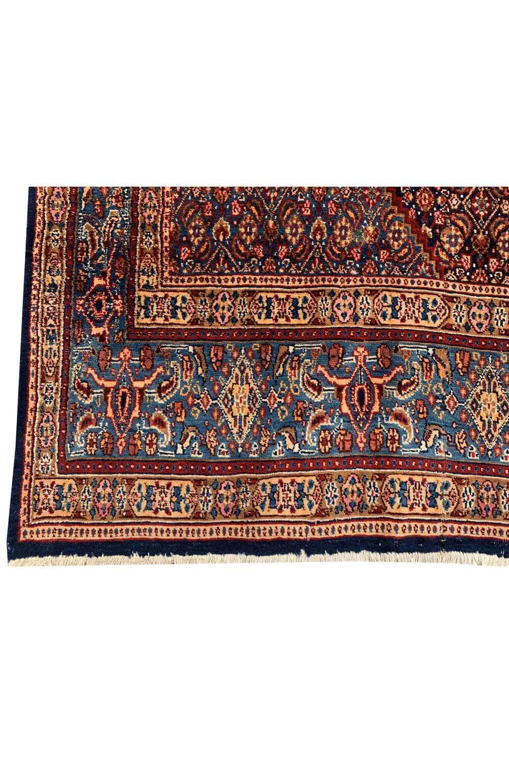 Amazing Hand Knotted Vintage  Bijour  Wool Area Rug 12.10 x 8.1 Ft
