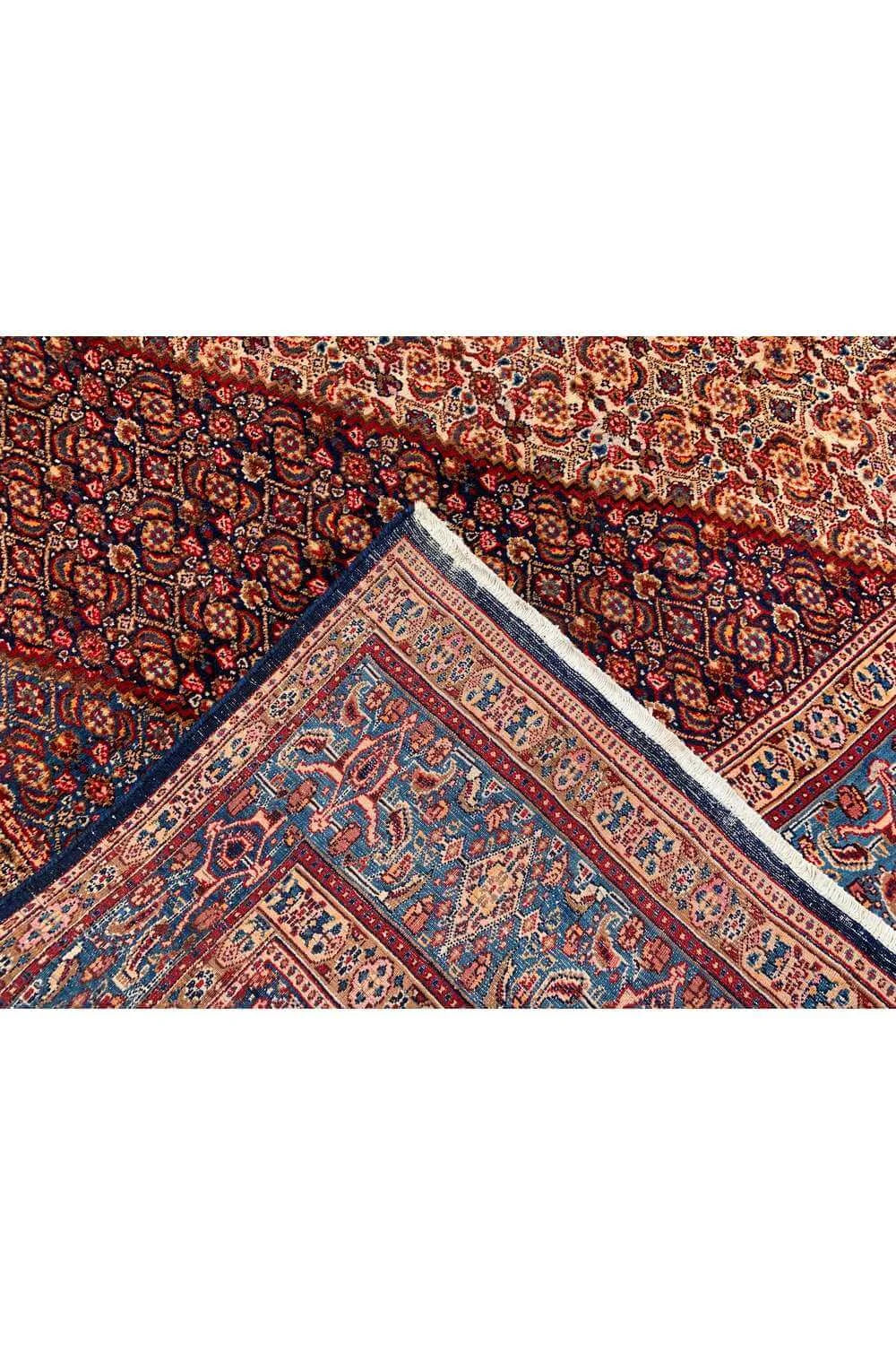 Amazing Hand Knotted Vintage  Bijour  Wool Area Rug 12.10 x 8.1 Ft