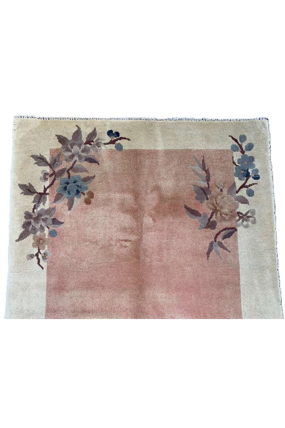 Amazing Hand Knotted Vintage Sino Tibet Silk Area Rug 4.10 x 3.1 Ft