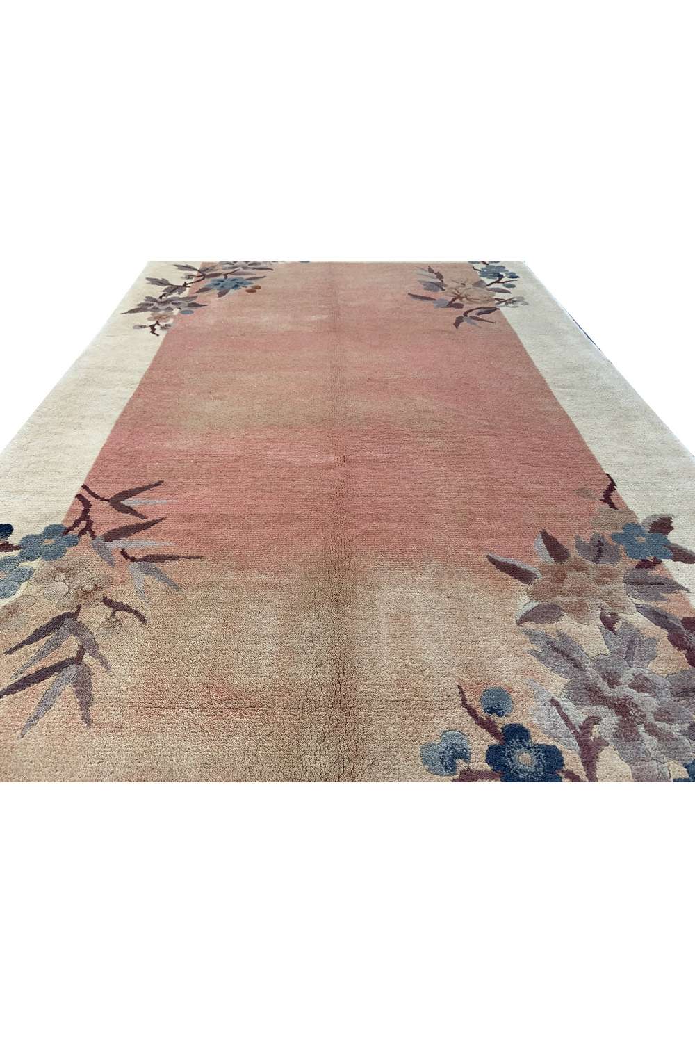 Amazing Hand Knotted Vintage Sino Tibet Silk Area Rug 4.10 x 3.1 Ft