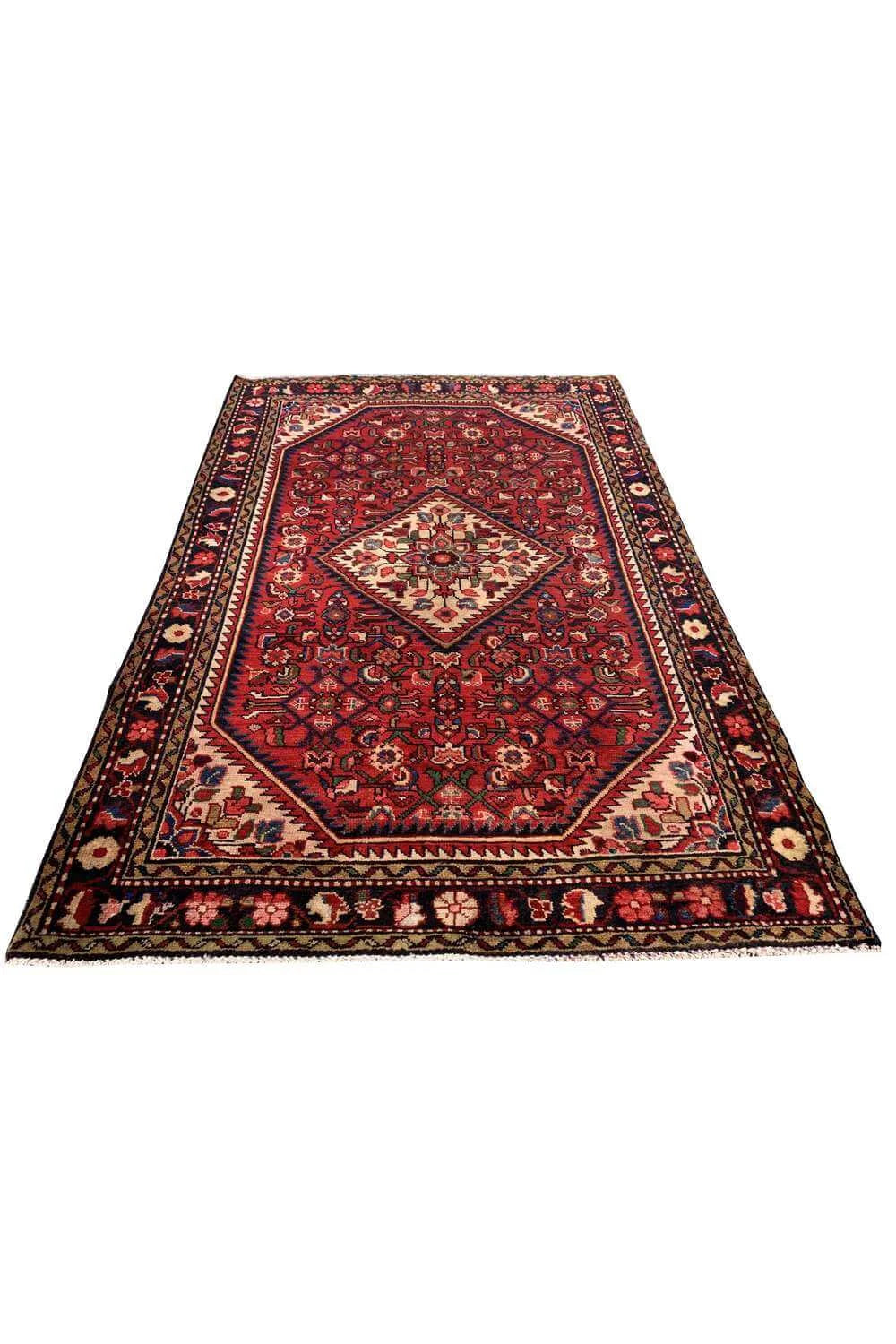 Amazing Hand Knotted Vintage Hamidoun Wool Area Rug 5.2 x 3.5 Ft