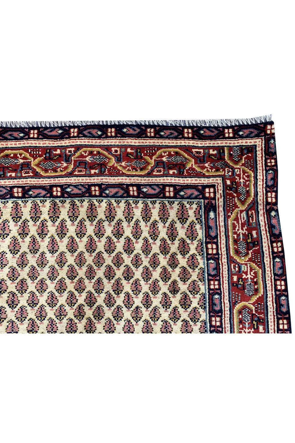 Amazing Hand Knotted Vintage Badam Gul Wool Area Rug 4.10 x 2.11 Ft