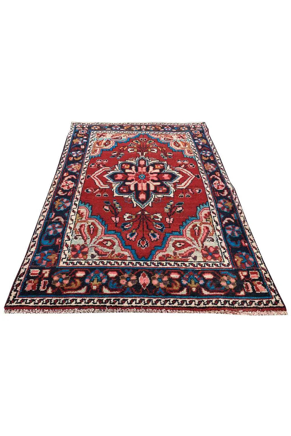 Amazing Hand Knotted Vintage Hamidoun Wool Area Rug 4.7 x 3.3 Ft
