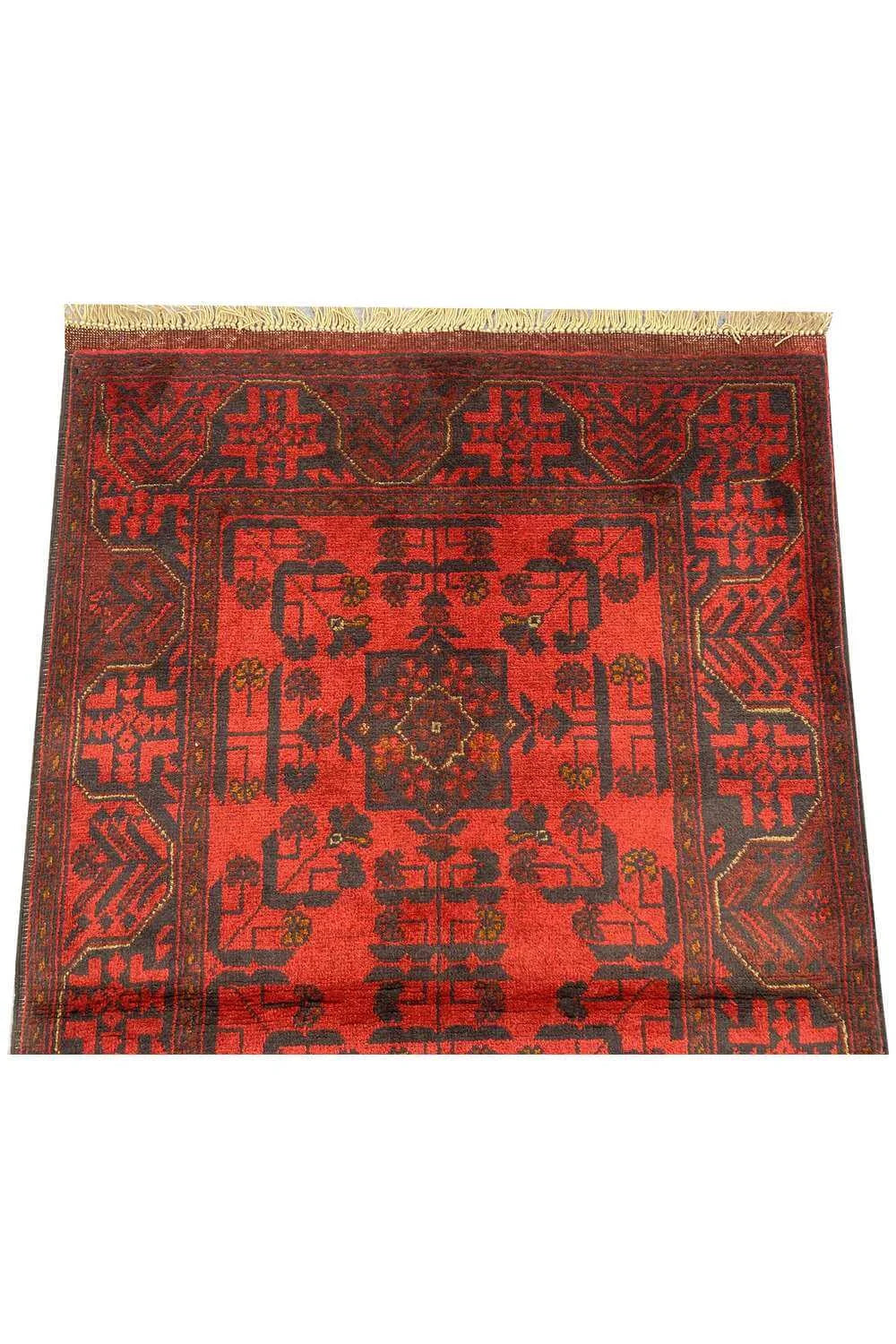 Fine Quality Hand Knotted Afghan Khal Muhammadi Wool Area Runner Rug 9.8 x 2.9 Ft