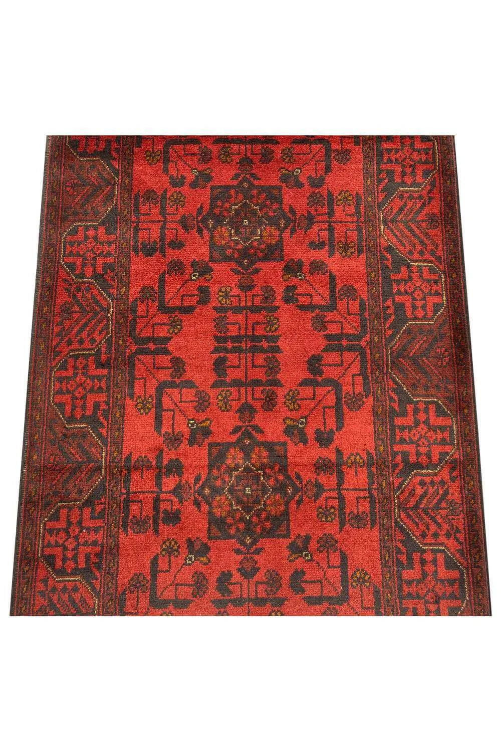 Fine Quality Hand Knotted Afghan Khal Muhammadi Wool Area Runner Rug 9.8 x 2.9 Ft