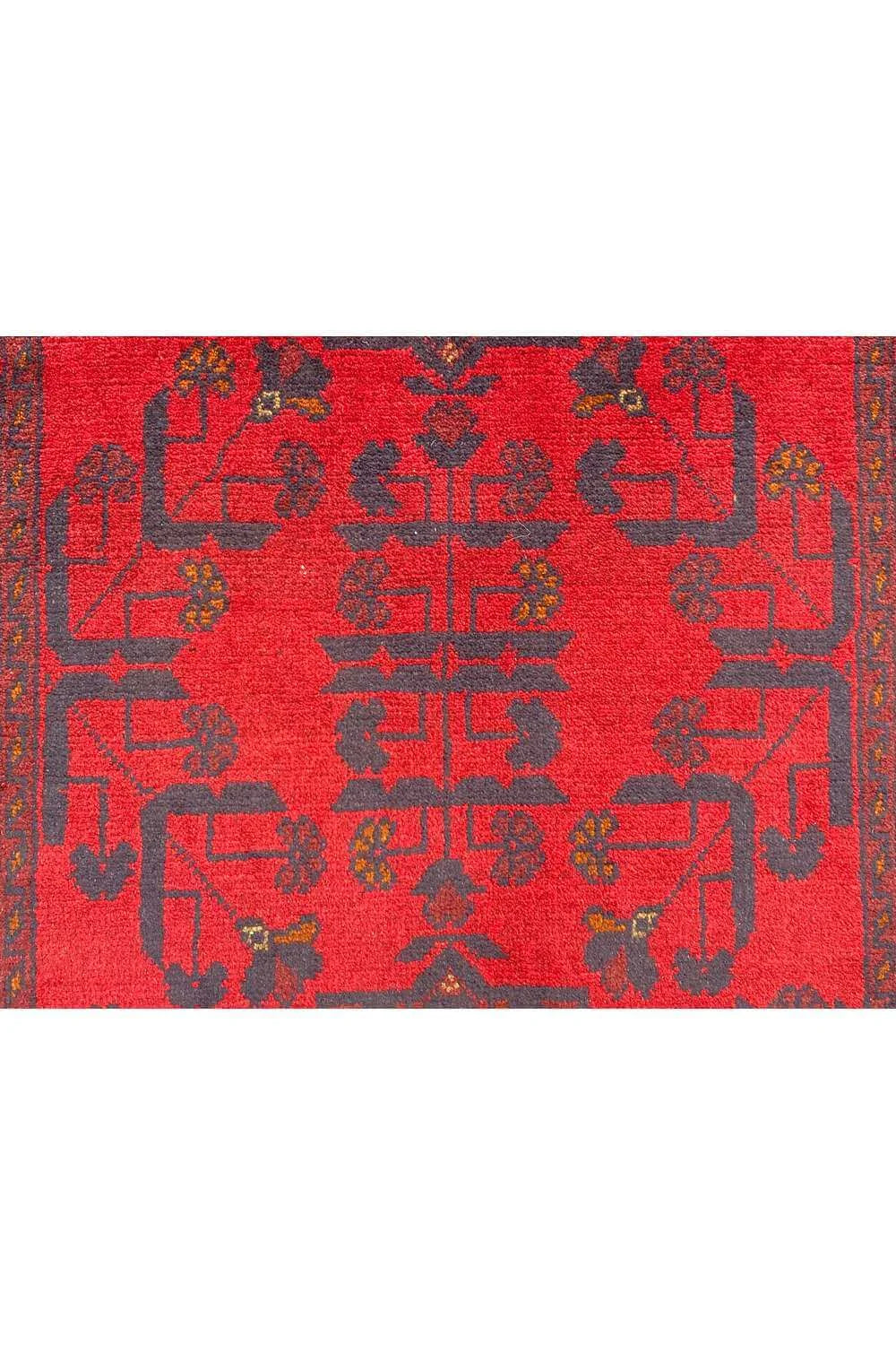 Fine Quality Hand Knotted Afghan Khal Muhammadi Wool Area Runner Rug 9.8 x 2.9 Ft