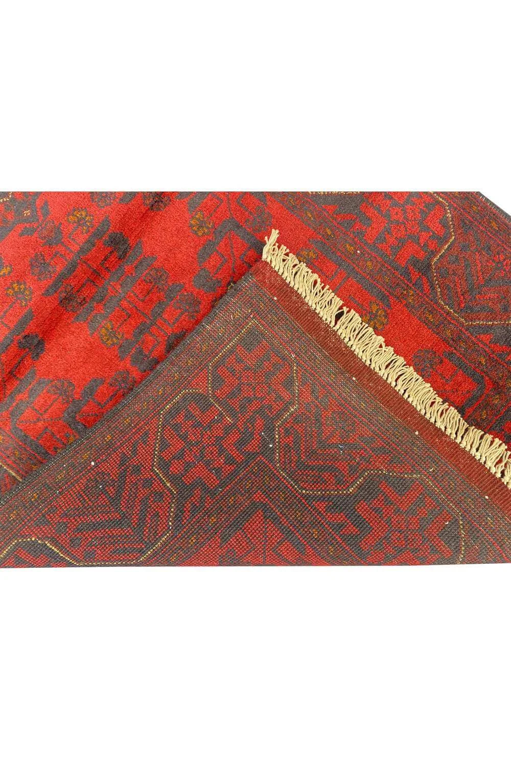Fine Quality Hand Knotted Afghan Khal Muhammadi Wool Area Runner Rug 9.8 x 2.9 Ft