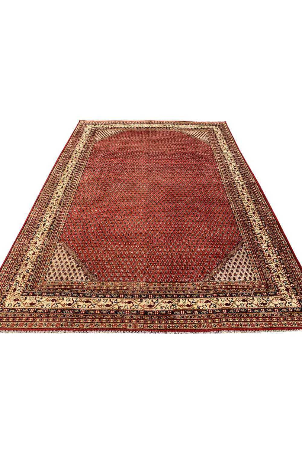 Amazing Hand Knotted Antique Badam Gul Wool Area Rug 10.10 x 7.11 Ft