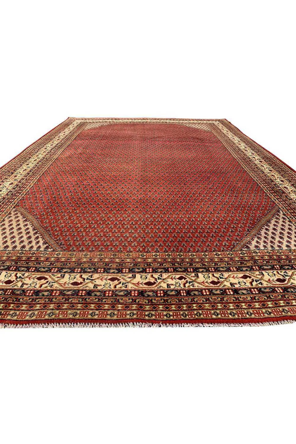 Amazing Hand Knotted Antique Badam Gul Wool Area Rug 10.10 x 7.11 Ft