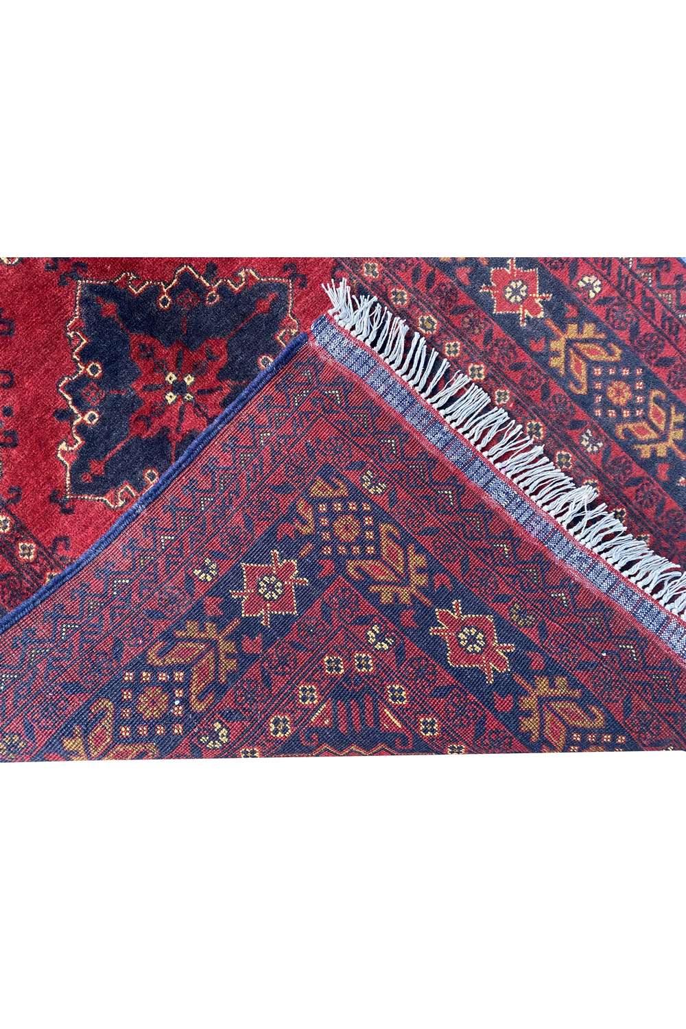 Fine Quality Hand Knotted Afghan Khal Muhammadi Wool Area Runner Rug 9.3 x 3.0 Ft