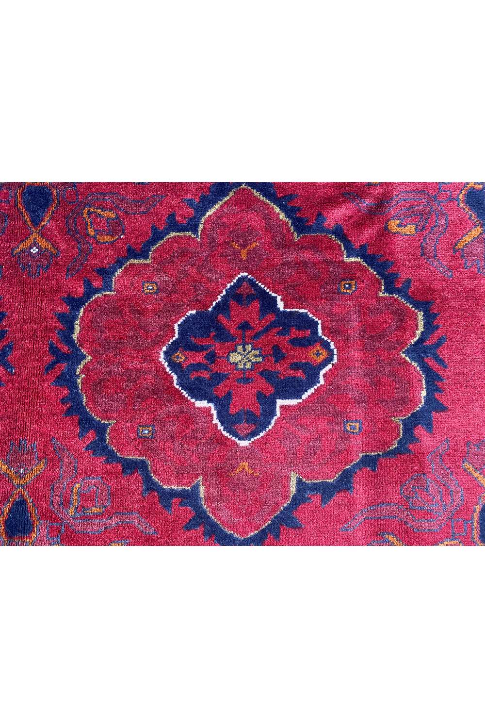 Amazing Hand Knotted Afghan Khal Muhammadi Wool Area Rug 9.1 x 6.2 Ft