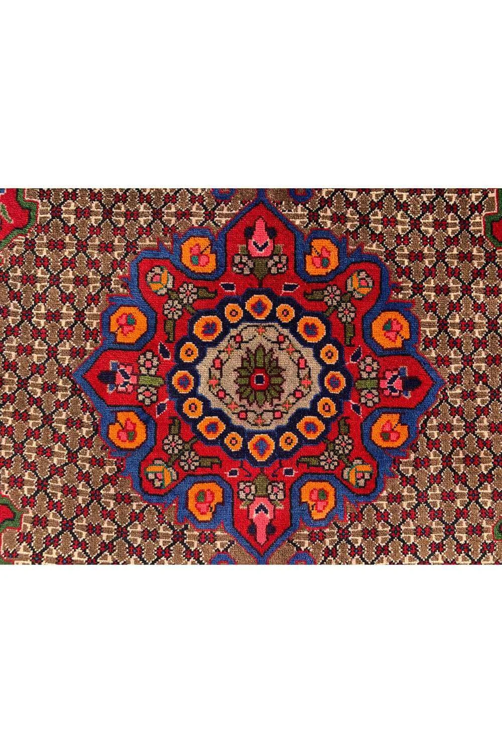 Authentic Hand Knotted Vintage Bijour Wool Area Rug 5.1 x 3.4 Ft