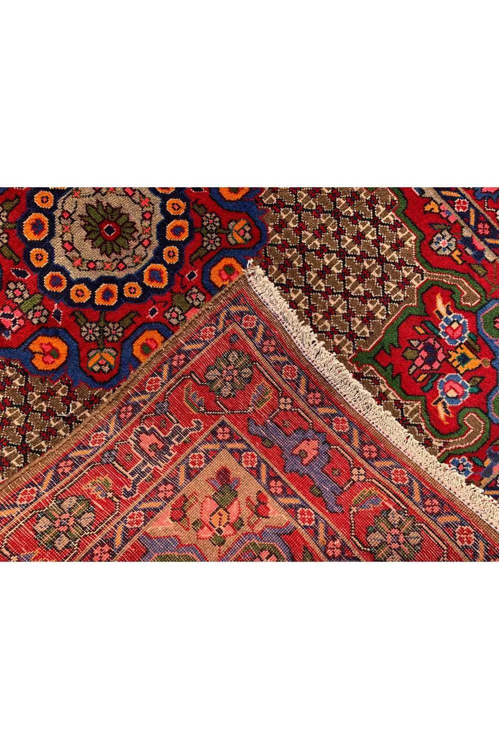 Authentic Hand Knotted Vintage Bijour Wool Area Rug 5.1 x 3.4 Ft