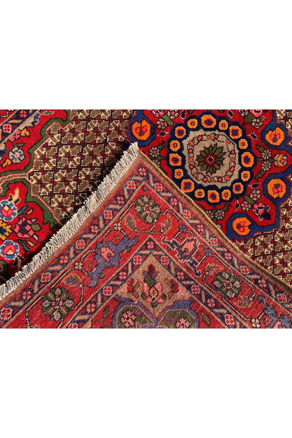 Authentic Hand Knotted Vintage Bijour Wool Area Rug 5.1 x 3.4 Ft
