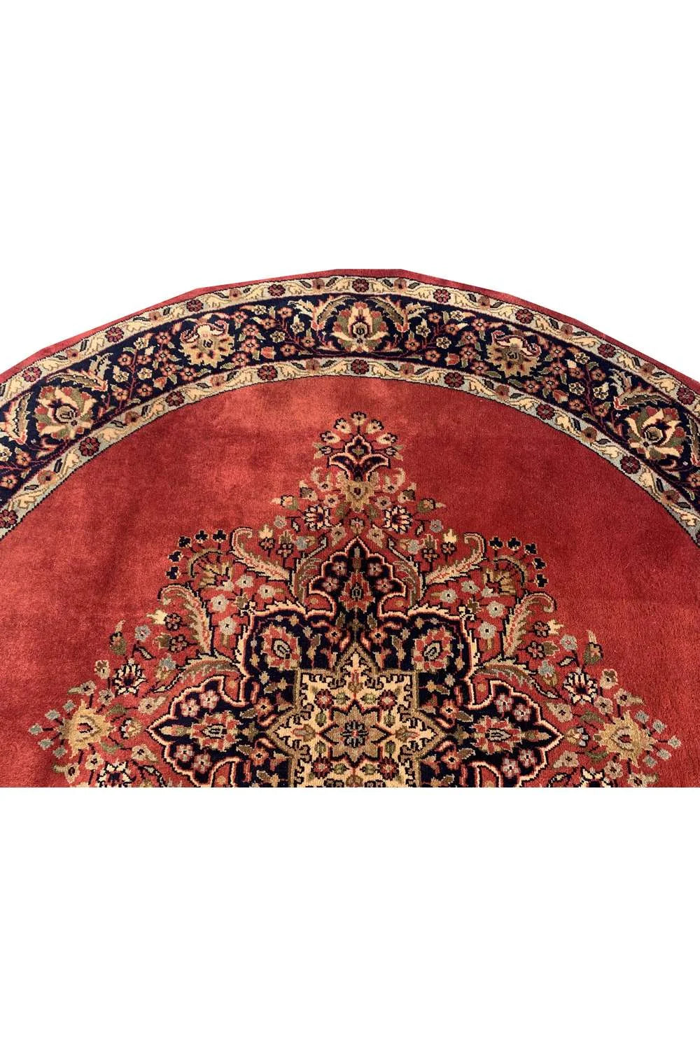 Amazing Hand Knotted Vintage Tabreez Round Wool Area Rug 6.5 x 6.5 Ft