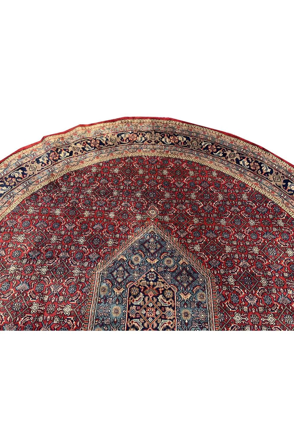 Amazing Hand Knotted Vintage Bijour Round Wool Area Rug 7.9 x 7.9 Ft