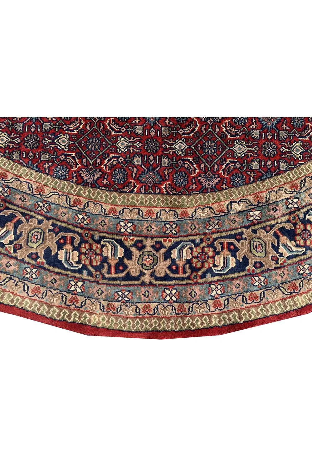 Amazing Hand Knotted Vintage Bijour Round Wool Area Rug 7.9 x 7.9 Ft