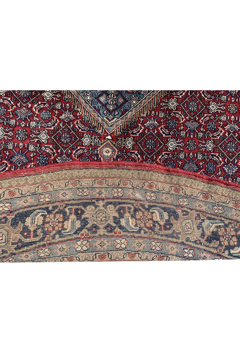 Amazing Hand Knotted Vintage Bijour Round Wool Area Rug 7.9 x 7.9 Ft