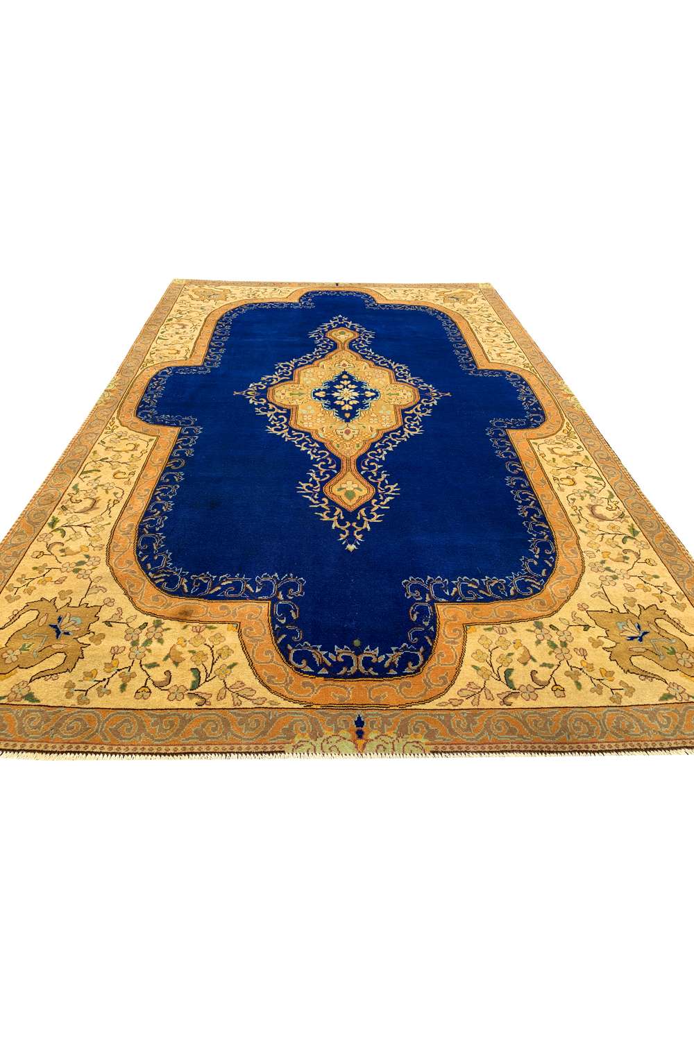 Amazing Hand Knotted Vintage Qirmoun Wool Area Rug 10.4 x 6.11 Ft