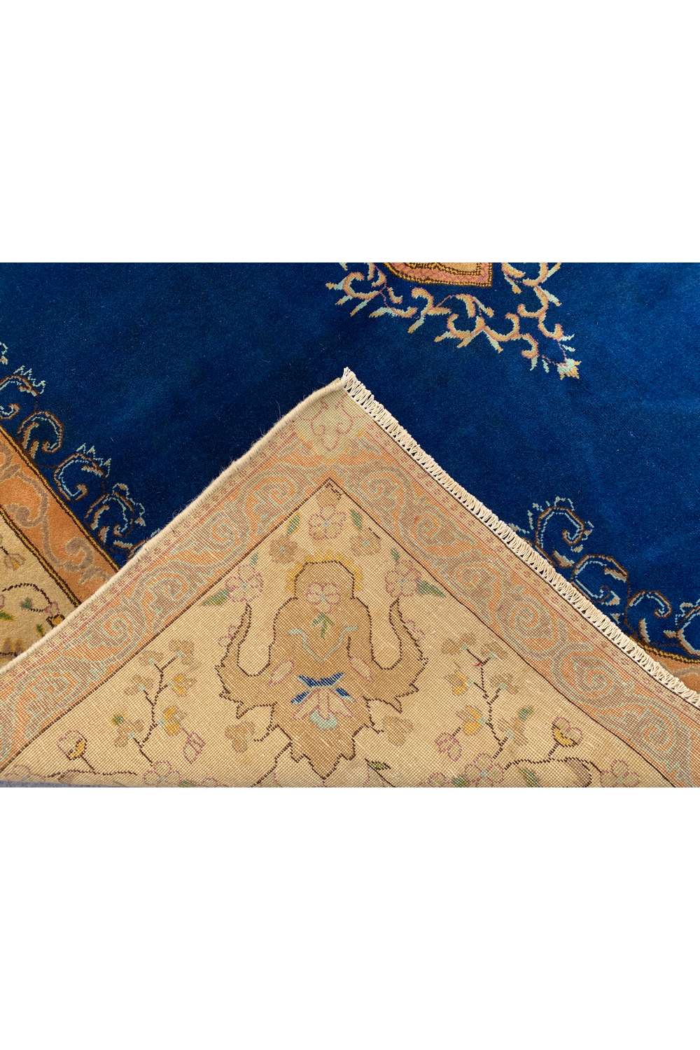 Amazing Hand Knotted Vintage Qirmoun Wool Area Rug 10.4 x 6.11 Ft