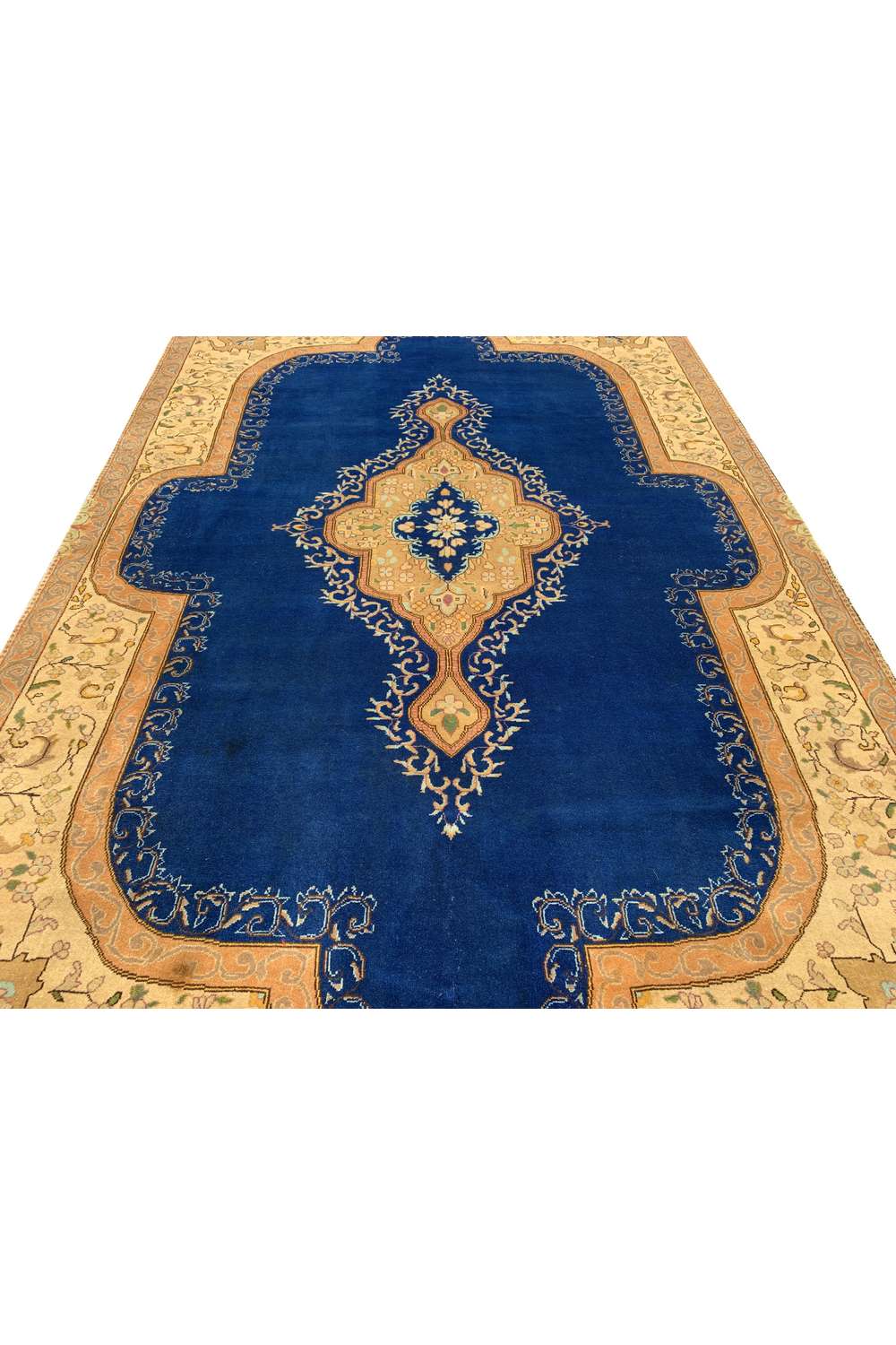 Amazing Hand Knotted Vintage Qirmoun Wool Area Rug 10.4 x 6.11 Ft