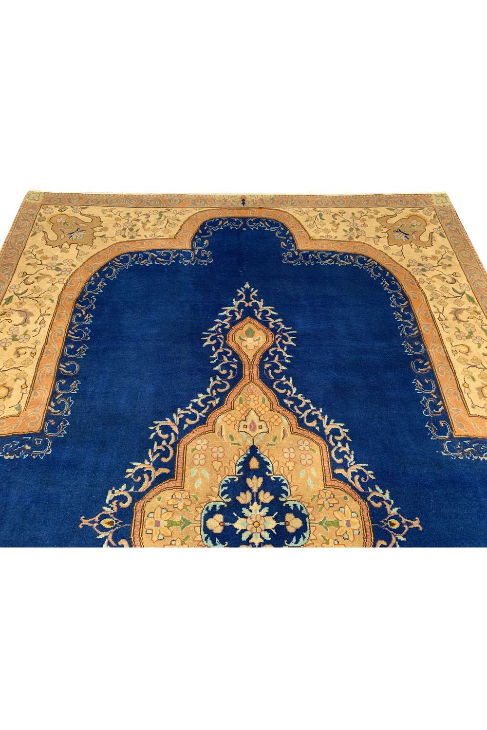 Amazing Hand Knotted Vintage Qirmoun Wool Area Rug 10.4 x 6.11 Ft