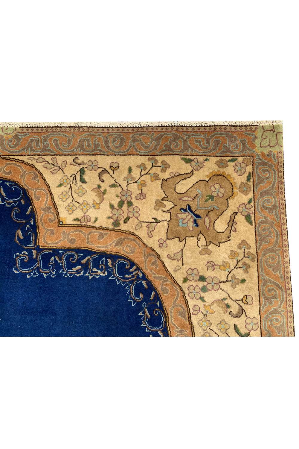 Amazing Hand Knotted Vintage Qirmoun Wool Area Rug 10.4 x 6.11 Ft