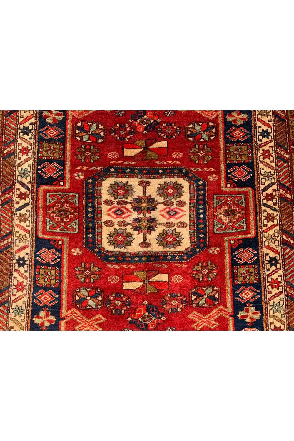 Amazing Hand Knotted Vintage Hareez Pictorial Wool Area Runner Rug 9.3 x 4.9 Ft