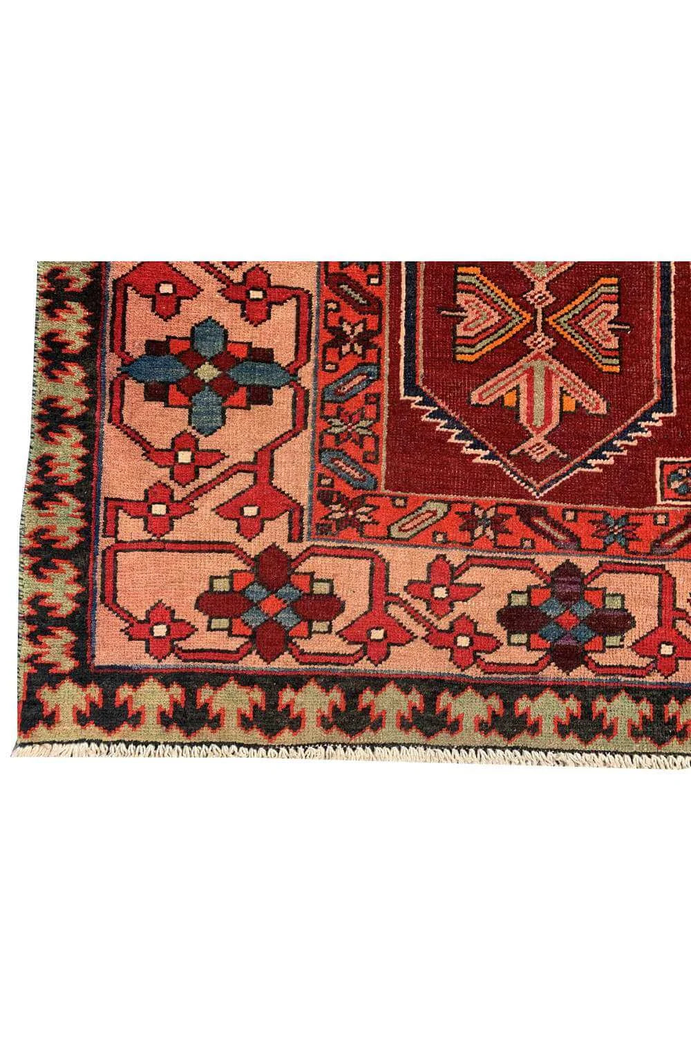 Amazing Hand Knotted Vintage Baghtiyaar Wool Area Runner Rug 10.10 x 4.3 Ft