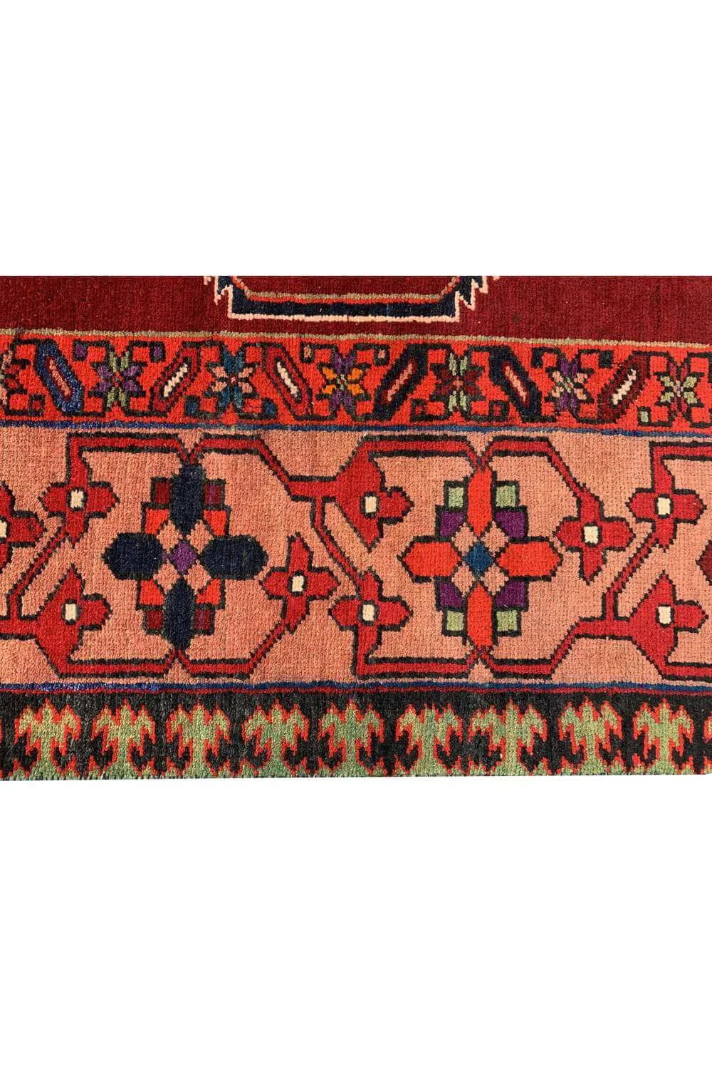 Amazing Hand Knotted Vintage Baghtiyaar Wool Area Runner Rug 10.10 x 4.3 Ft