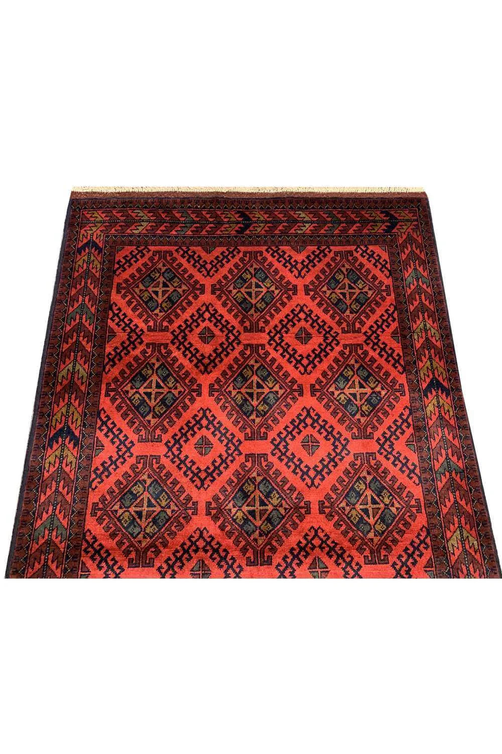 Fine Quality Hand Knotted Afghan Khal Muhammadi Wool Area Rug 6.6 x 4.0 Ft