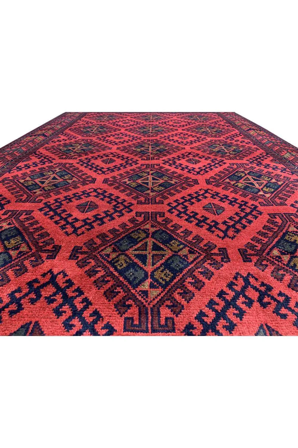 Fine Quality Hand Knotted Afghan Khal Muhammadi Wool Area Rug 6.6 x 4.0 Ft