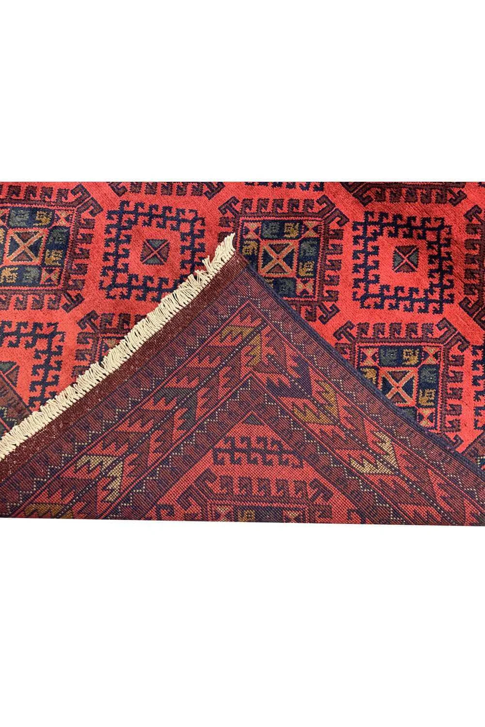 Fine Quality Hand Knotted Afghan Khal Muhammadi Wool Area Rug 6.6 x 4.0 Ft