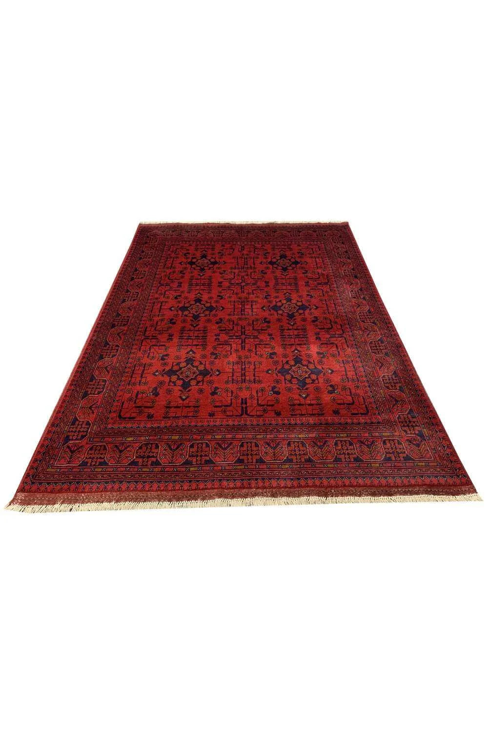 Fine Quality Hand Knotted Afghan Khal Muhammadi Wool Area Rug  6.6 x 4.10 Ft