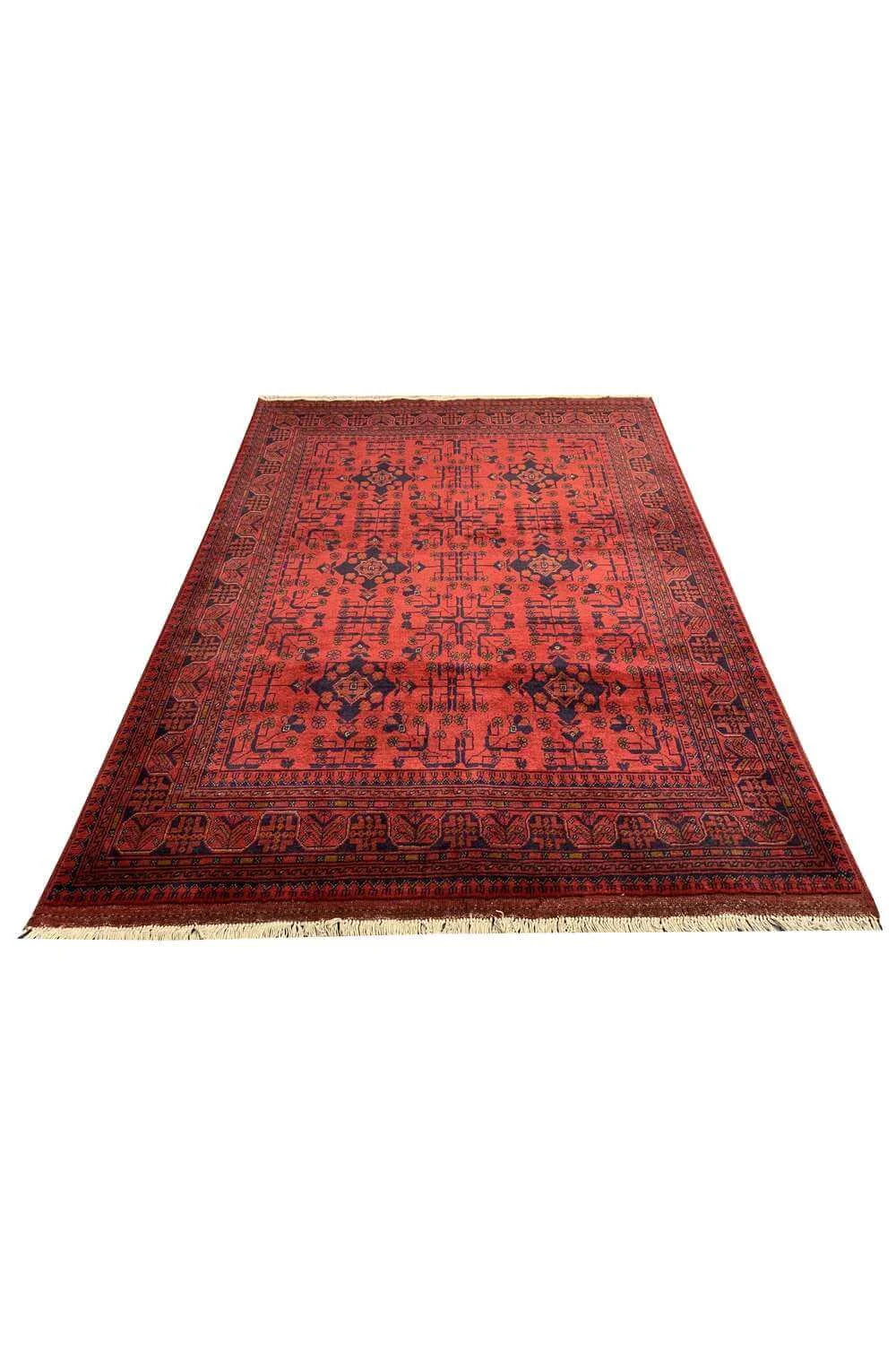 Fine Quality Hand Knotted Afghan Khal Muhammadi Wool Area Rug  6.6 x 4.10 Ft