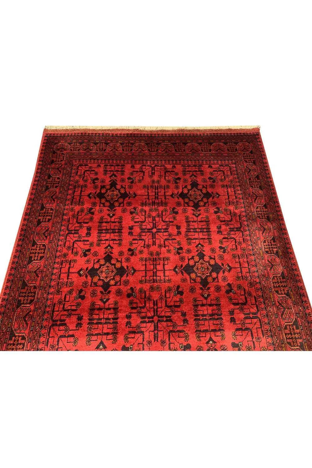 Fine Quality Hand Knotted Afghan Khal Muhammadi Wool Area Rug  6.6 x 4.10 Ft