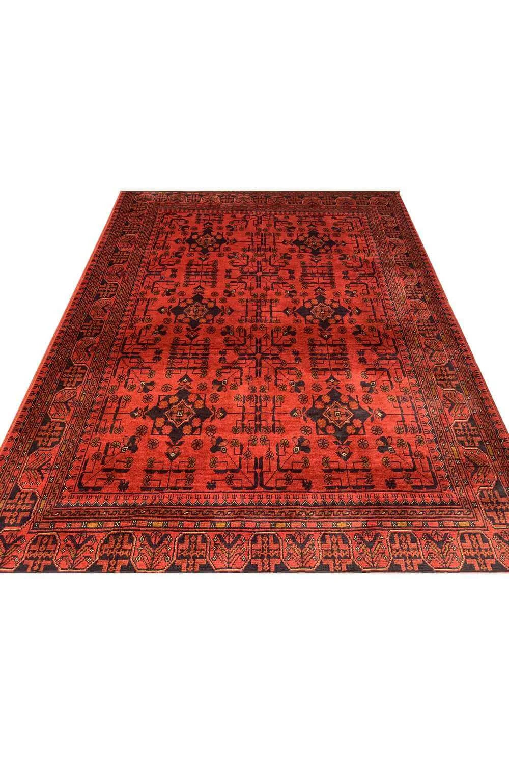 Fine Quality Hand Knotted Afghan Khal Muhammadi Wool Area Rug  6.6 x 4.10 Ft
