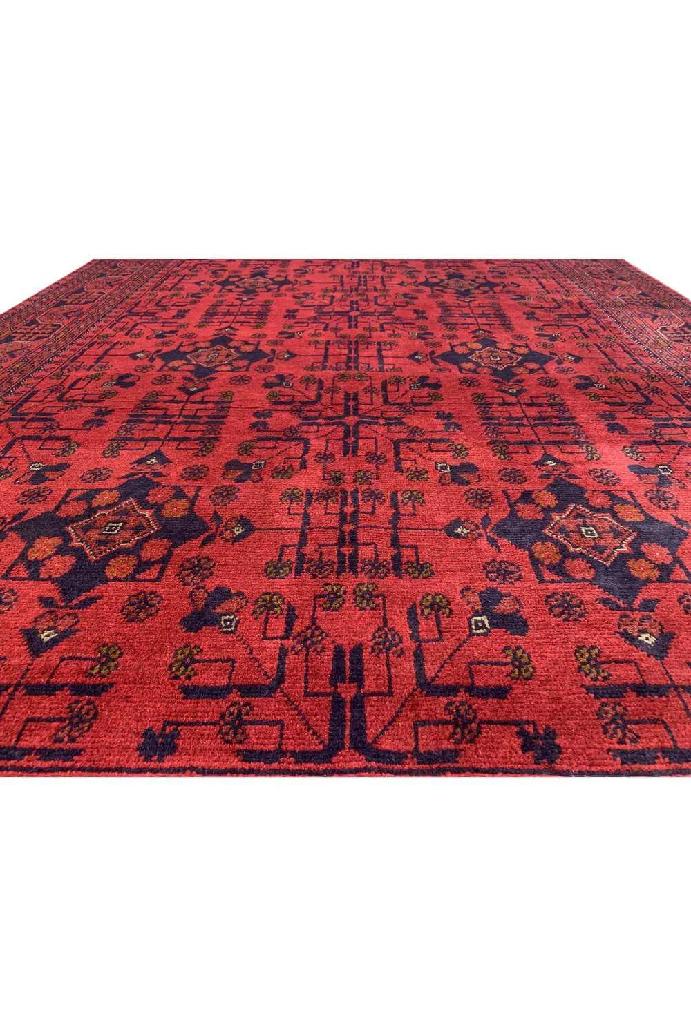 Fine Quality Hand Knotted Afghan Khal Muhammadi Wool Area Rug  6.6 x 4.10 Ft