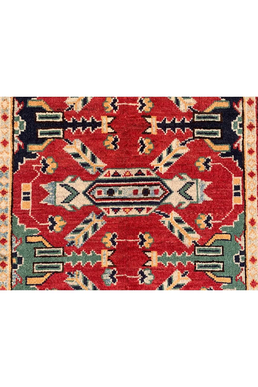 Amazing Hand Knotted Afghan Kazak Wool Area Rug 4.2 x 2.9 Ft