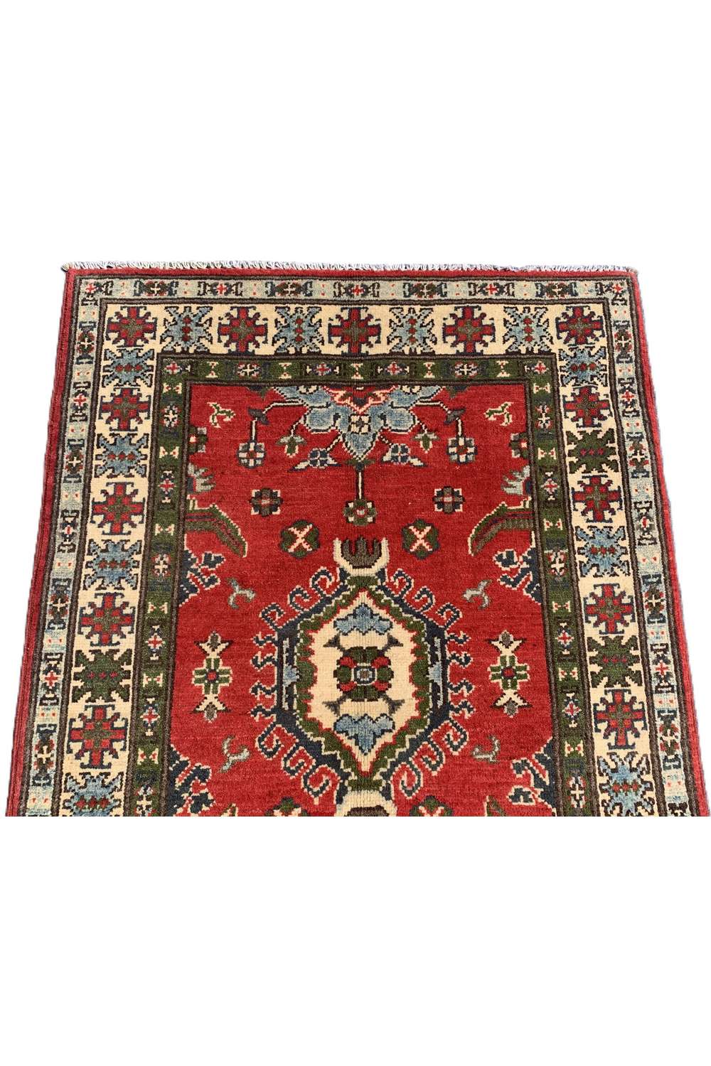 Amazing Hand Knotted Afghan Kazak Wool Area Rug 4.1 x 2.10 Ft