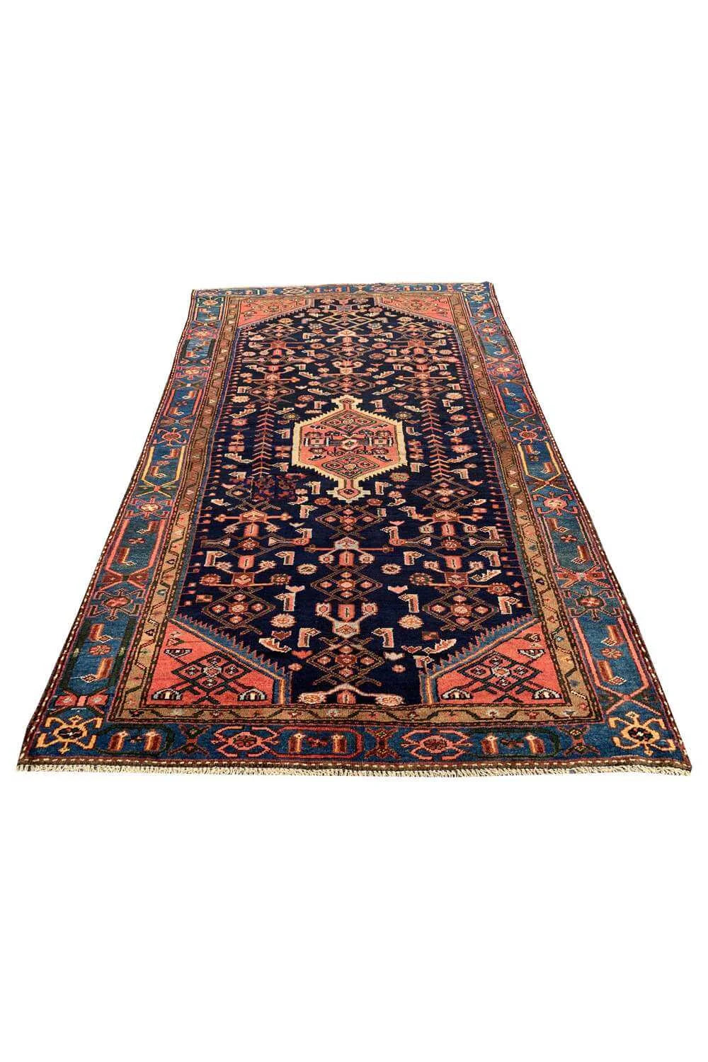 Authentic Hand Knotted Antique Hamidoun Wool Area Rug 6.3 x 3.10 Ft