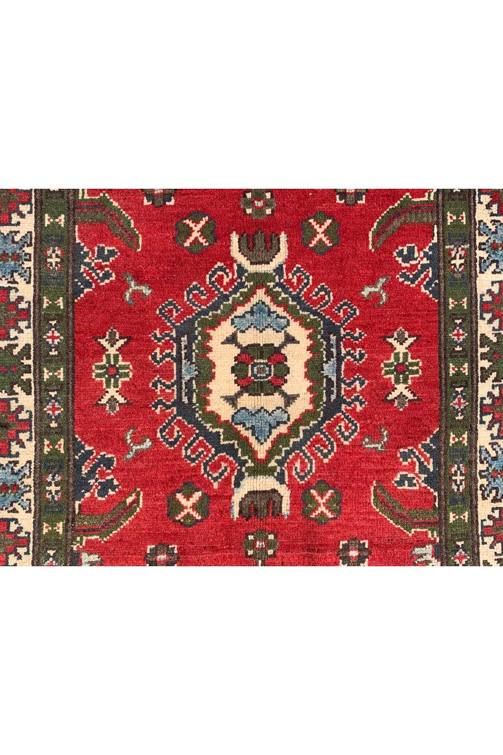 Amazing Hand Knotted Afghan Kazak Wool Area Rug 4.1 x 2.10 Ft