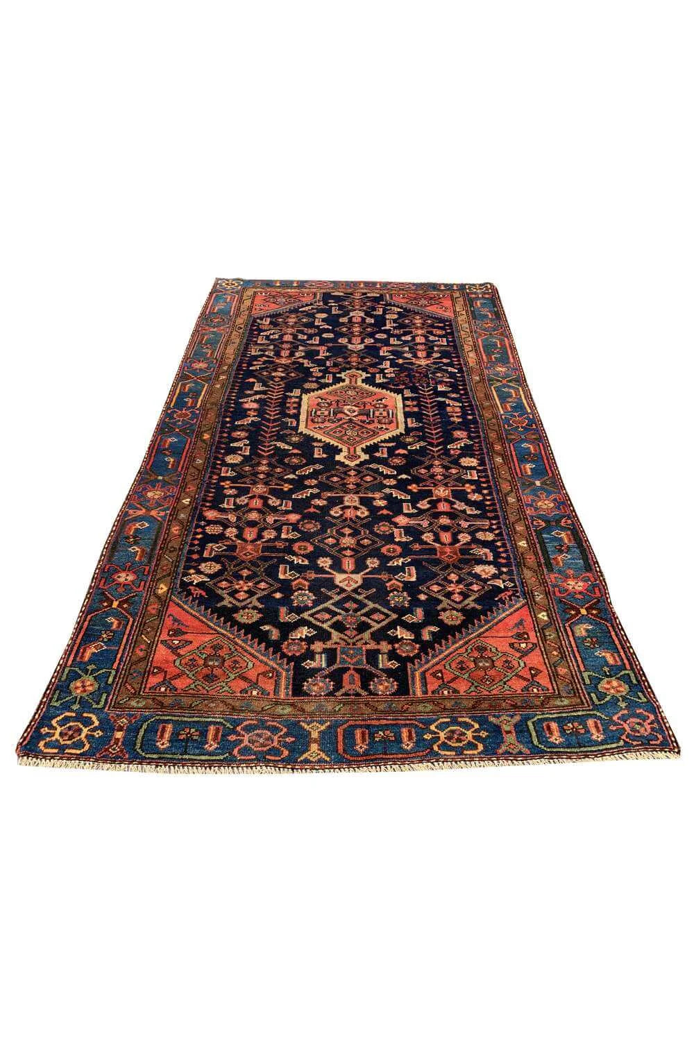 Authentic Hand Knotted Antique Hamidoun Wool Area Rug 6.3 x 3.10 Ft