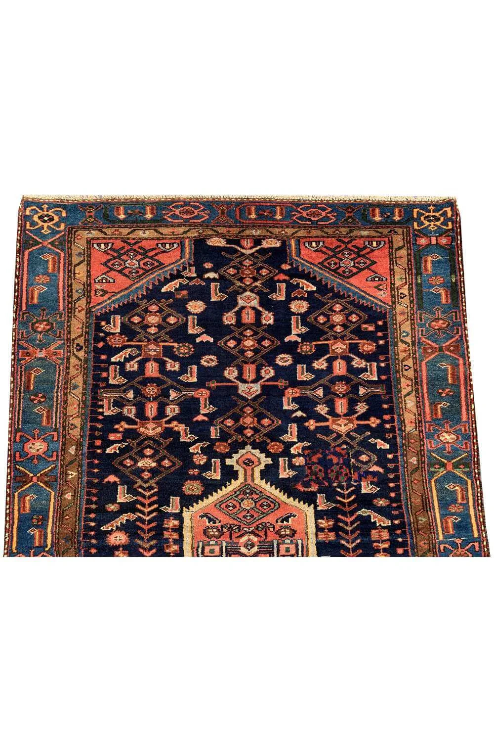 Authentic Hand Knotted Antique Hamidoun Wool Area Rug 6.3 x 3.10 Ft