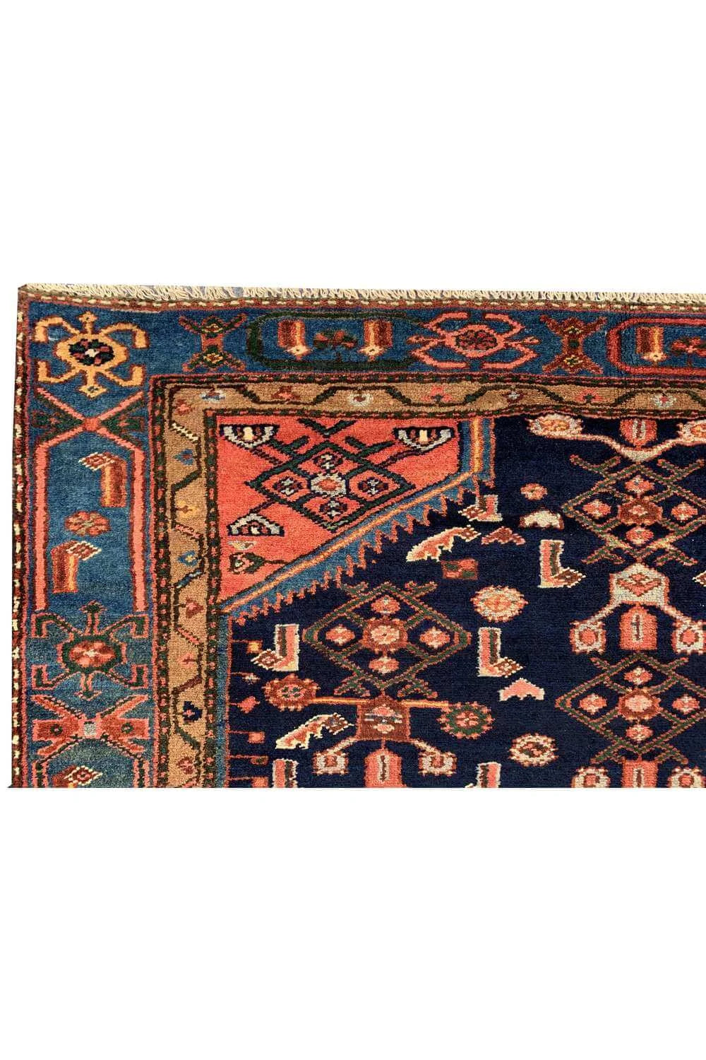 Authentic Hand Knotted Antique Hamidoun Wool Area Rug 6.3 x 3.10 Ft