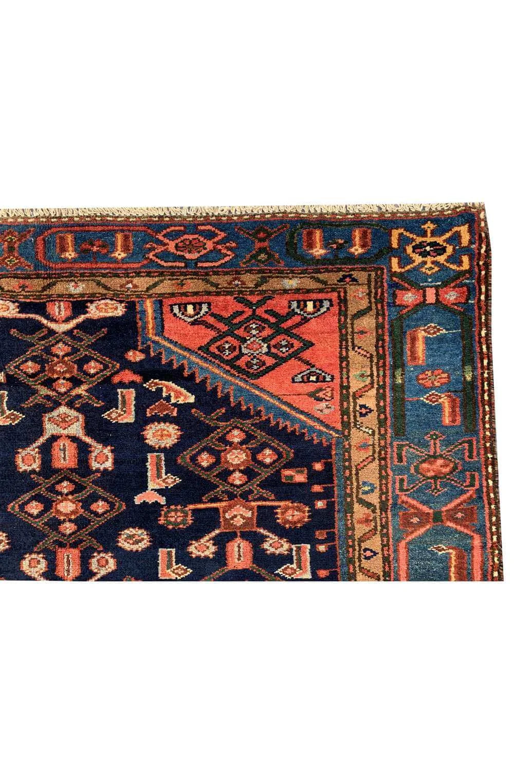 Authentic Hand Knotted Antique Hamidoun Wool Area Rug 6.3 x 3.10 Ft